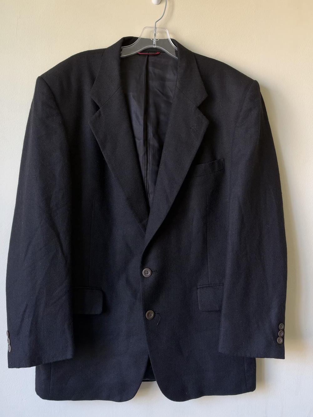 Jos. A. Bank Cashmere Silk Black Men's Sport Coat - Two-Button Blazer